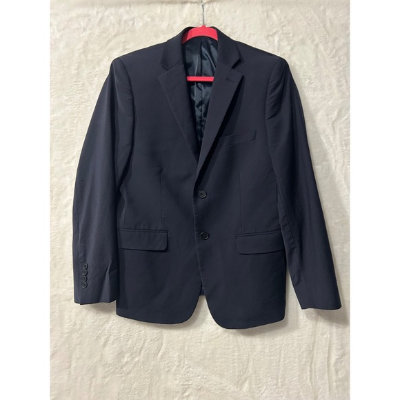 Calvin Klein Other - Calvin Klein Mens Navy Blue Wool Blend Stretch‎ Two Button Blazer Sport Coat 40S